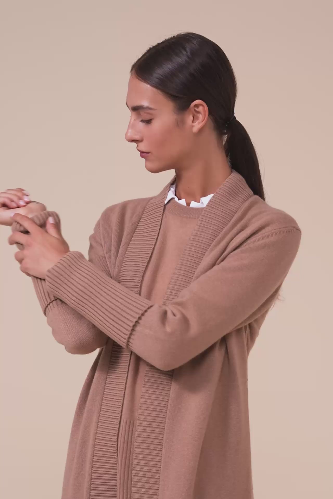 Opale cardigan lungo in cashmere - DUNES