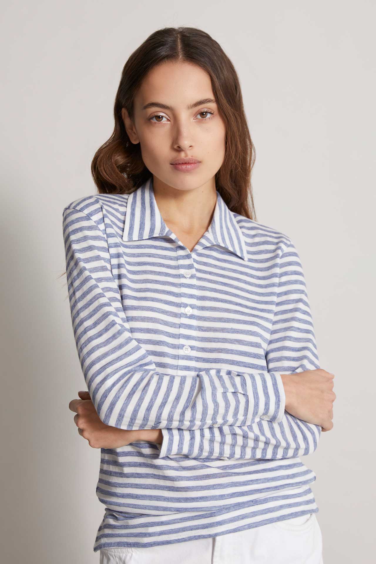 Salina linen cotton striped shirt