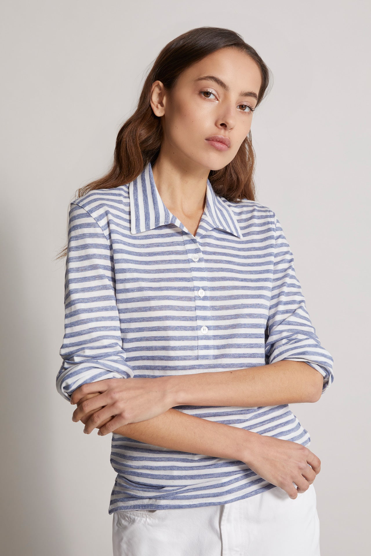 Salina linen cotton striped shirt