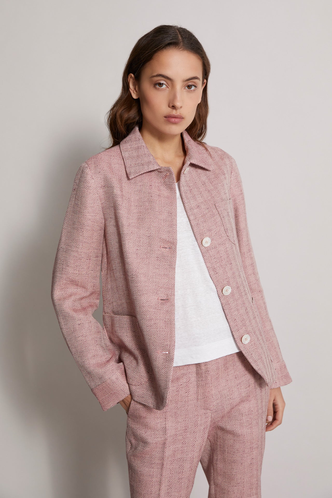Taormina jacket in cotton linen fabric