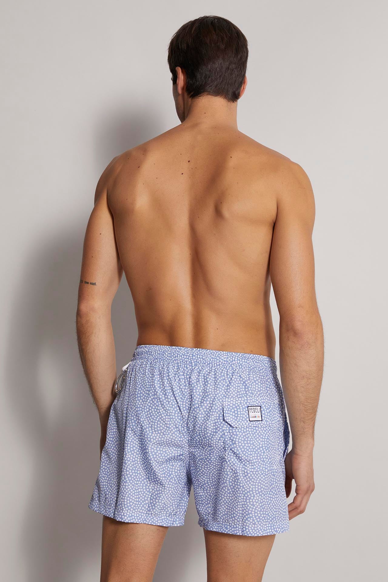 Madeira - the sustainable swim trunk - pois pattern