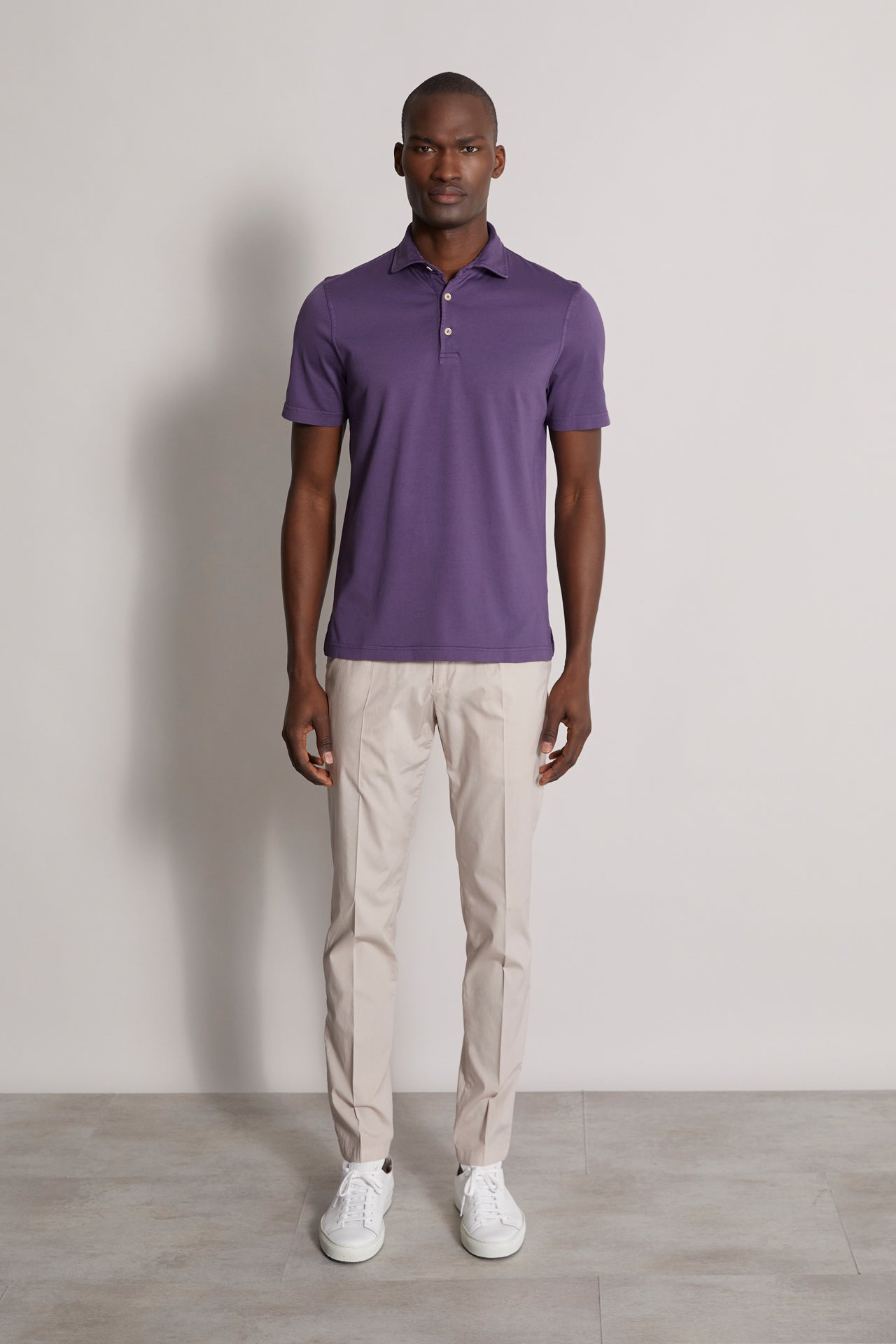 Zero polo t-shirt in organic Giza cotton