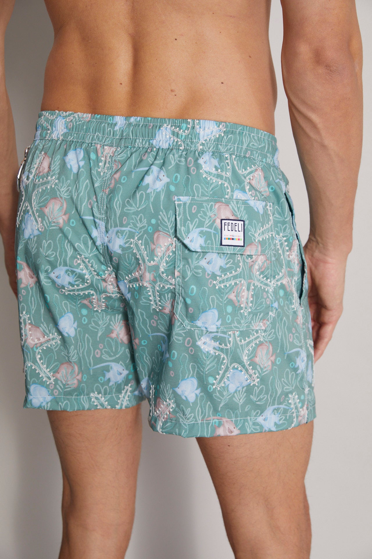 Papete Maui embroidered swim trunk