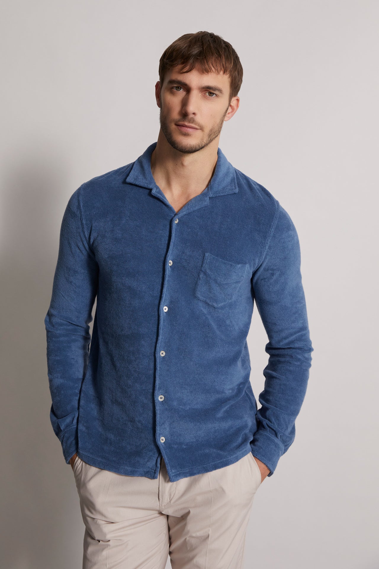 men's blue summer shirt  