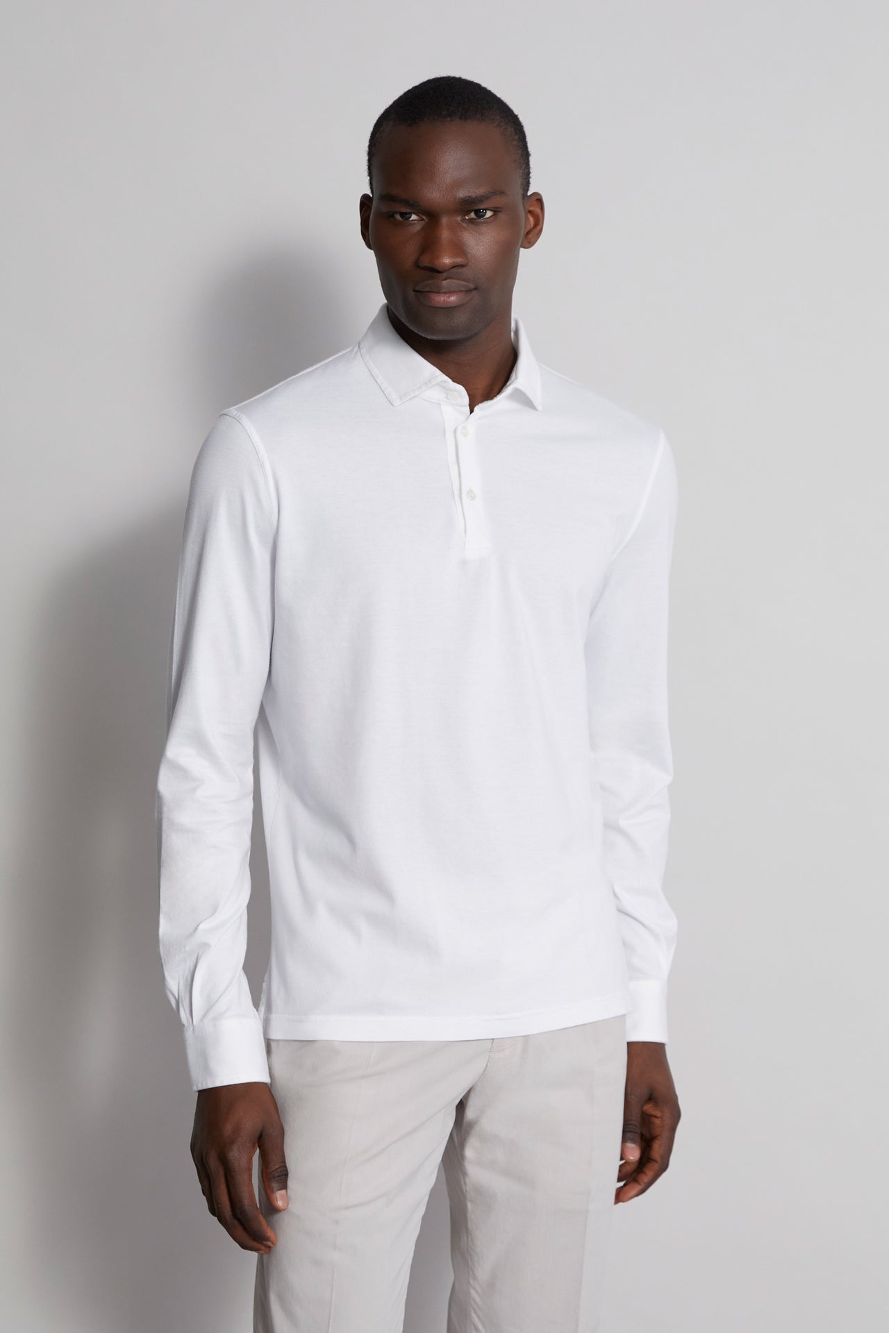 Zero the organic cotton long sleeves polo shirt