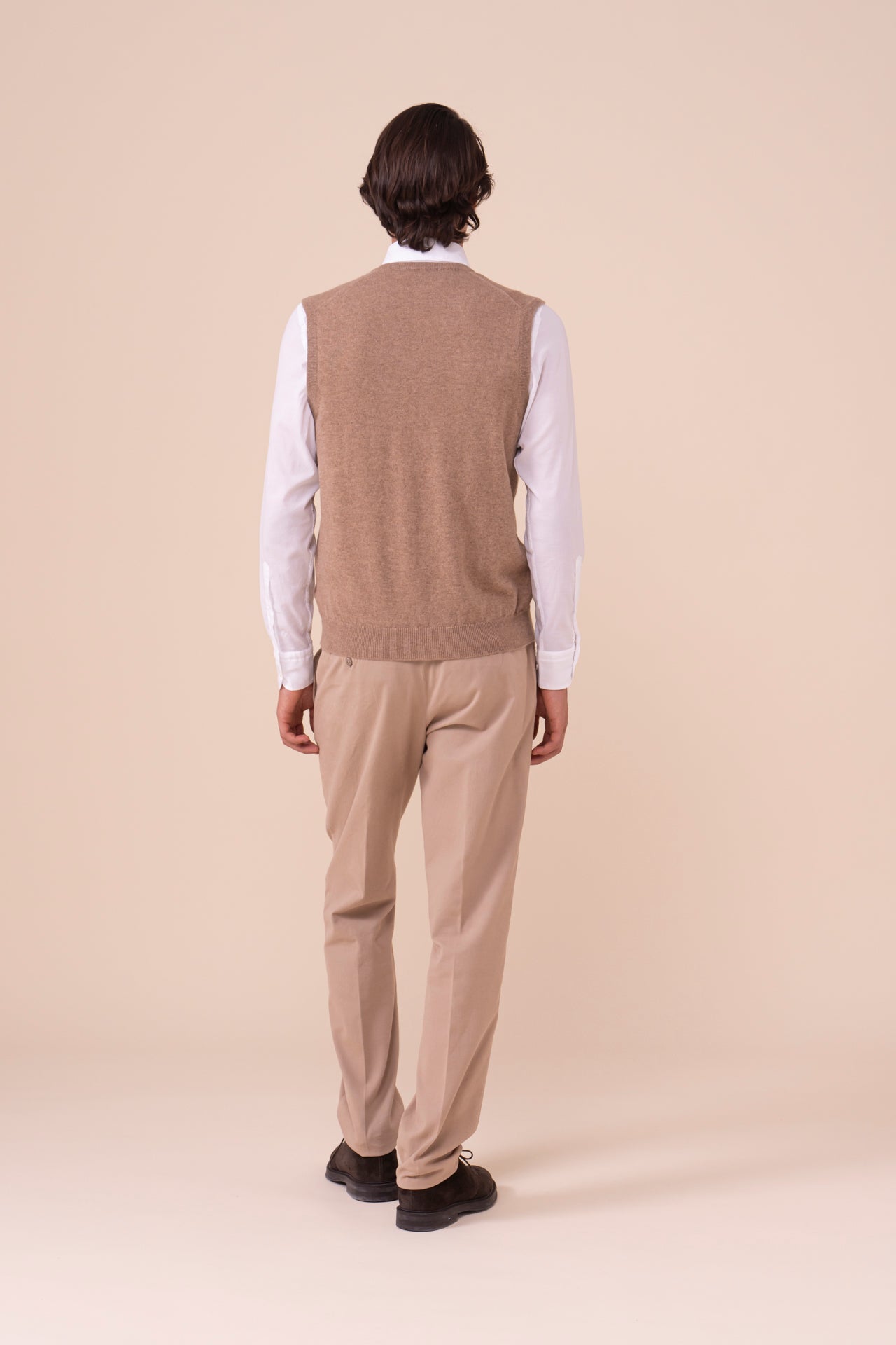Gilet in cashmere con scollo a V nei colori iconici - CORDA