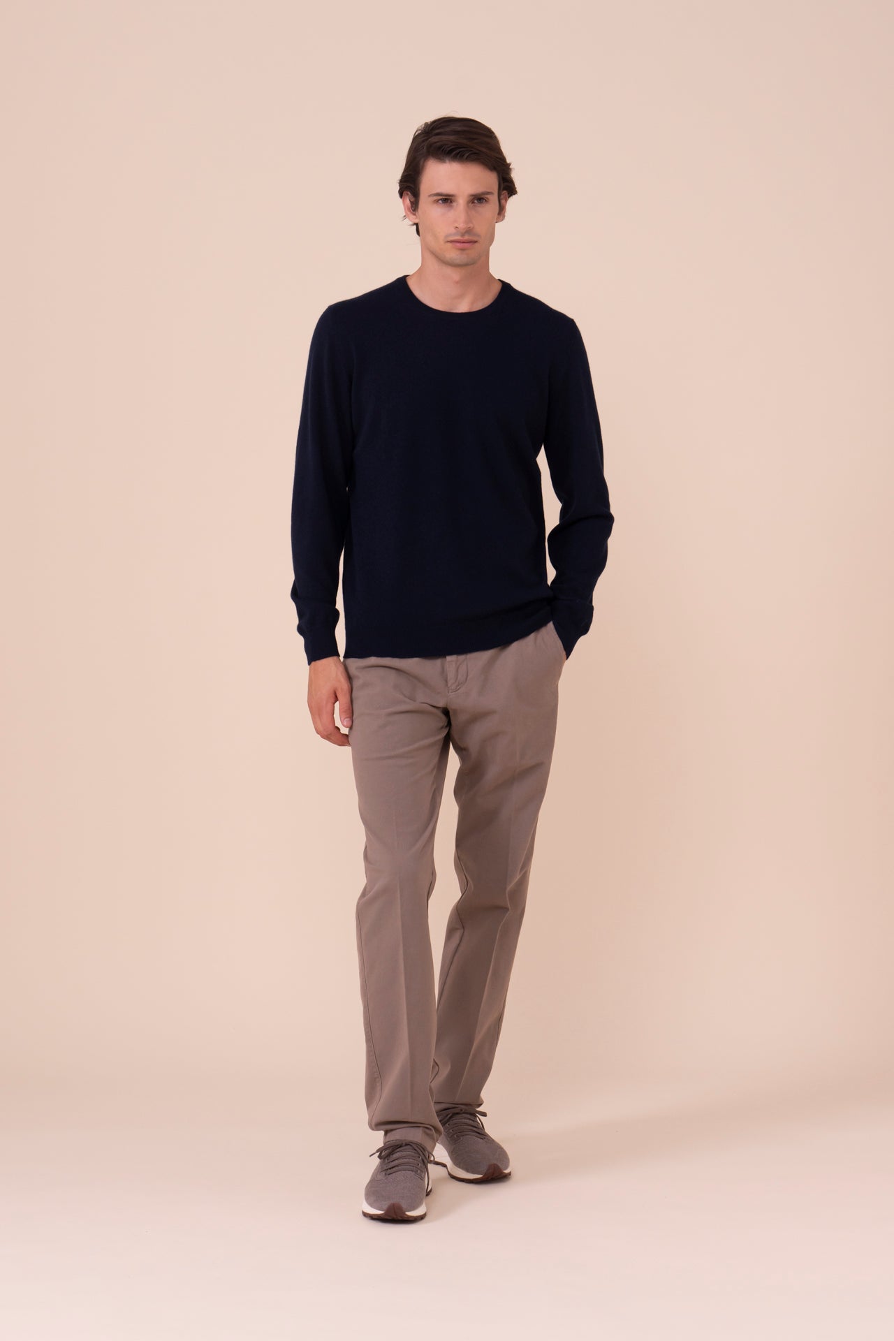 Argentina maglia girocollo in cashmere nei colori iconici - MIDNIGHTBLUE