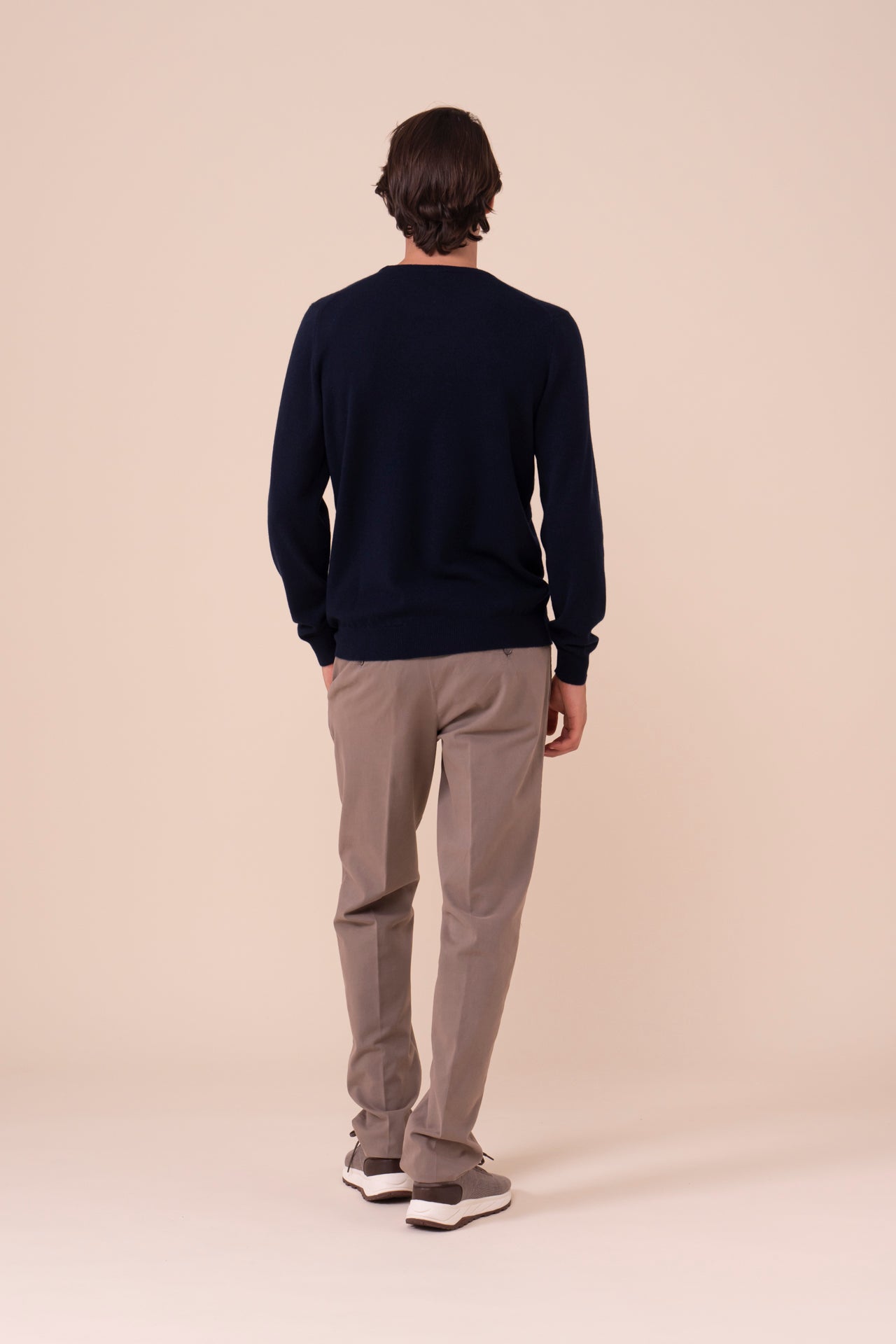 Argentina maglia girocollo in cashmere nei colori iconici - MIDNIGHTBLUE