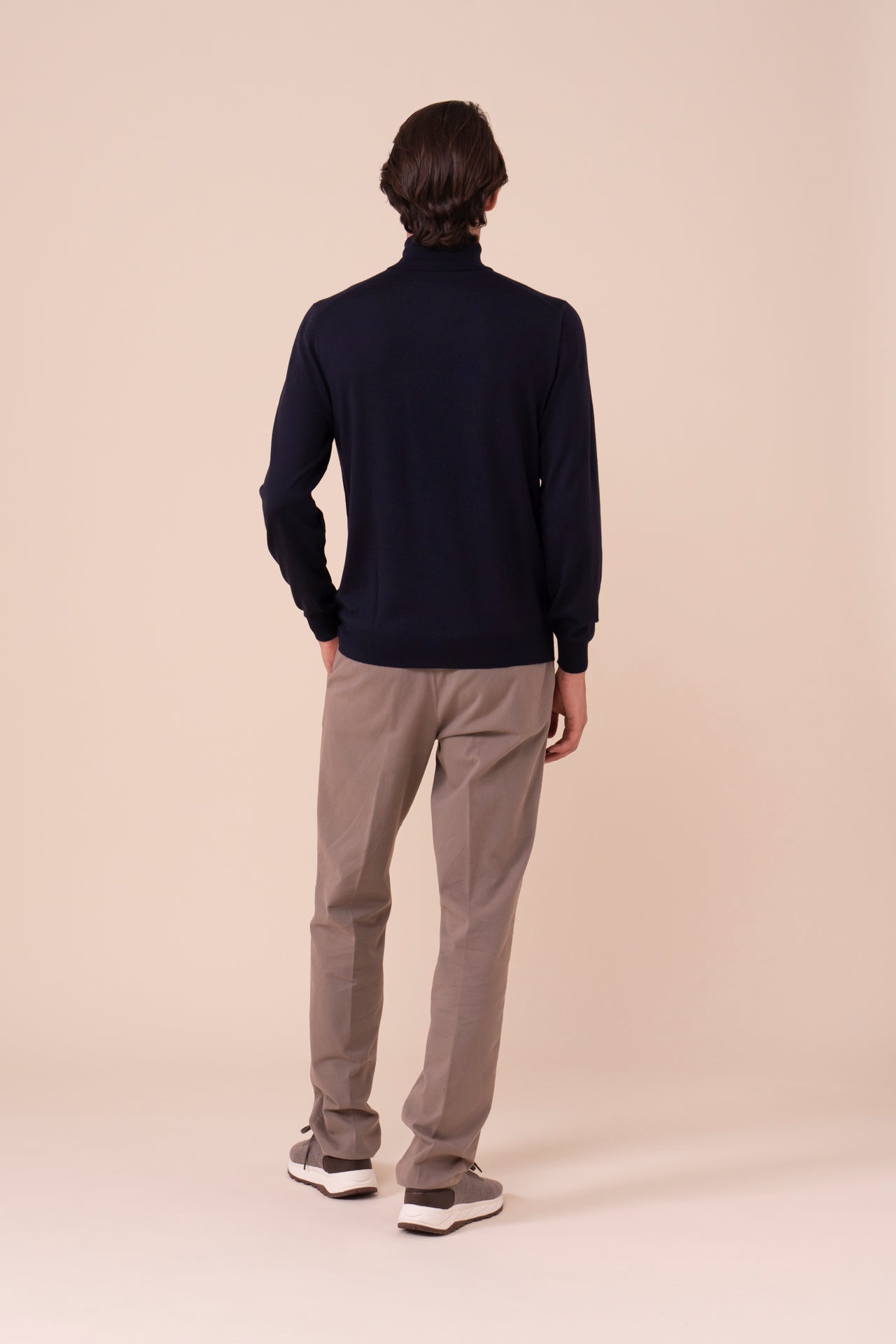 Derby Superfine Wool Turtleneck in iconic colors - MIDNIGHTBLUE