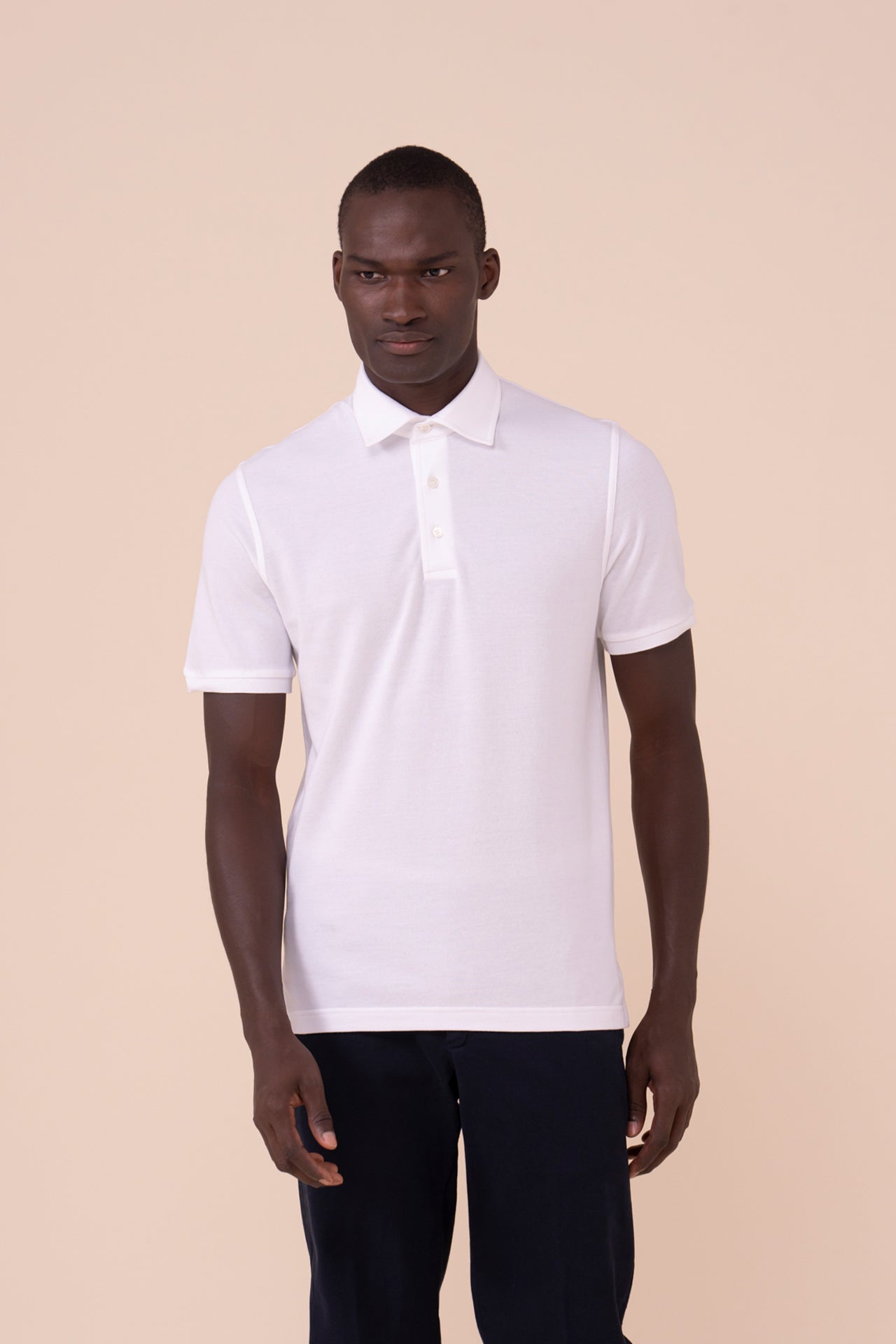 North Piquet Short Sleeve Polo in iconic colors - WHITE
