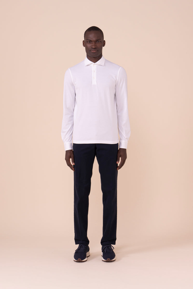 Men's Organic Cotton Long Sleeves Polo Shirt - Iconic - Fedeli