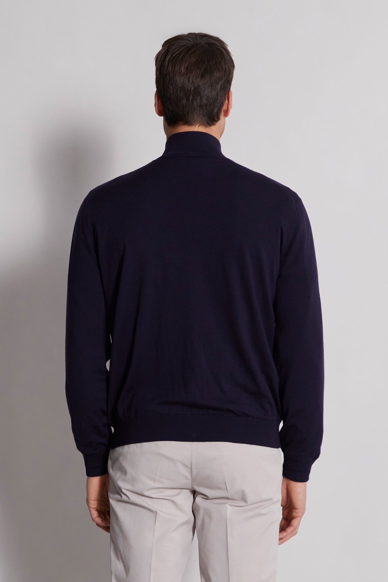 Paros wool knitted bomber in iconic blue
