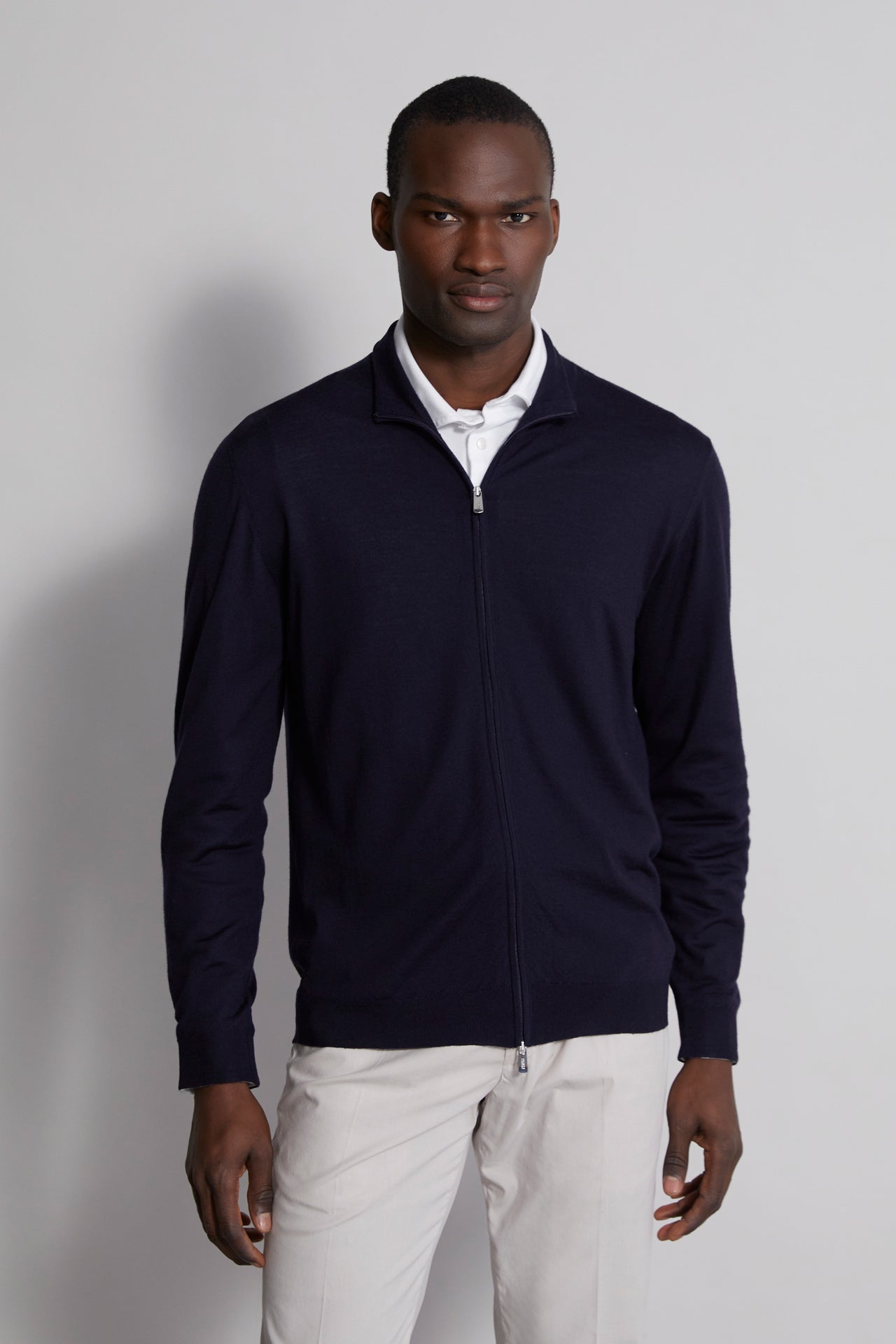 Favonio Open full-zipped Wool 140 sweater in iconic colors