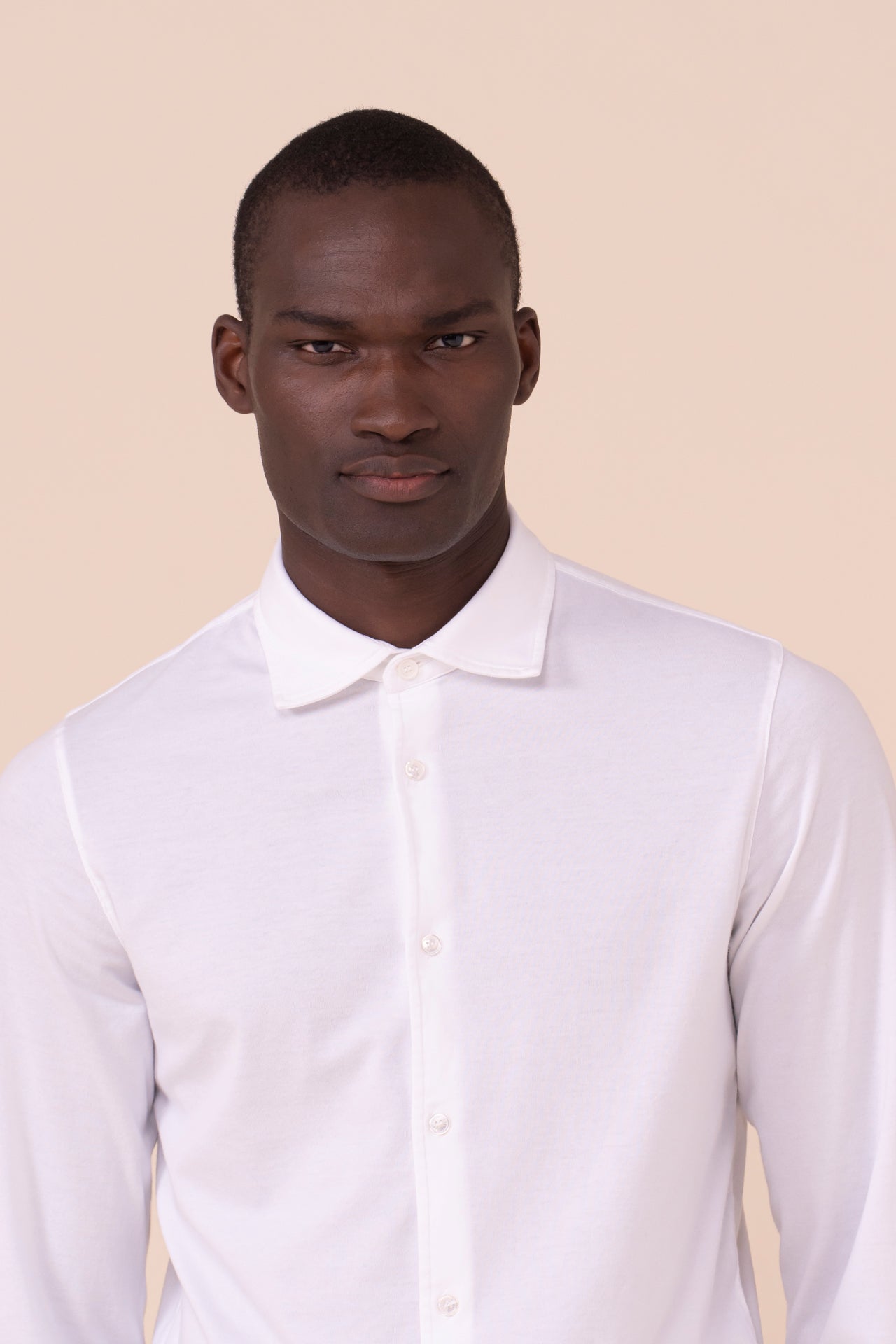 Jason Organic Cotton Long Sleeve Shirt in iconic colors - WHITE