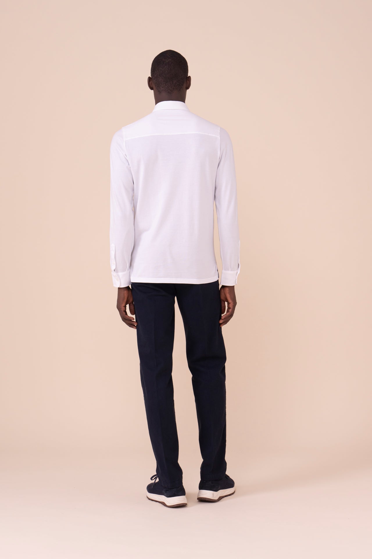 Jason Organic Cotton Long Sleeve Shirt in iconic colors - WHITE