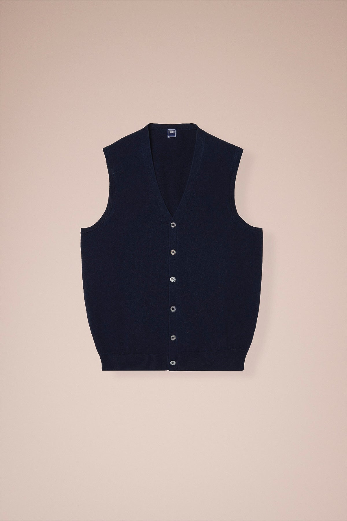 Gilet in cashmere con scollo a V nei colori iconici