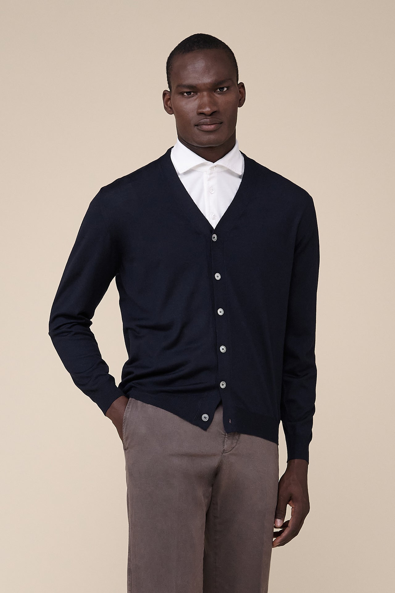 blue navy cardigan