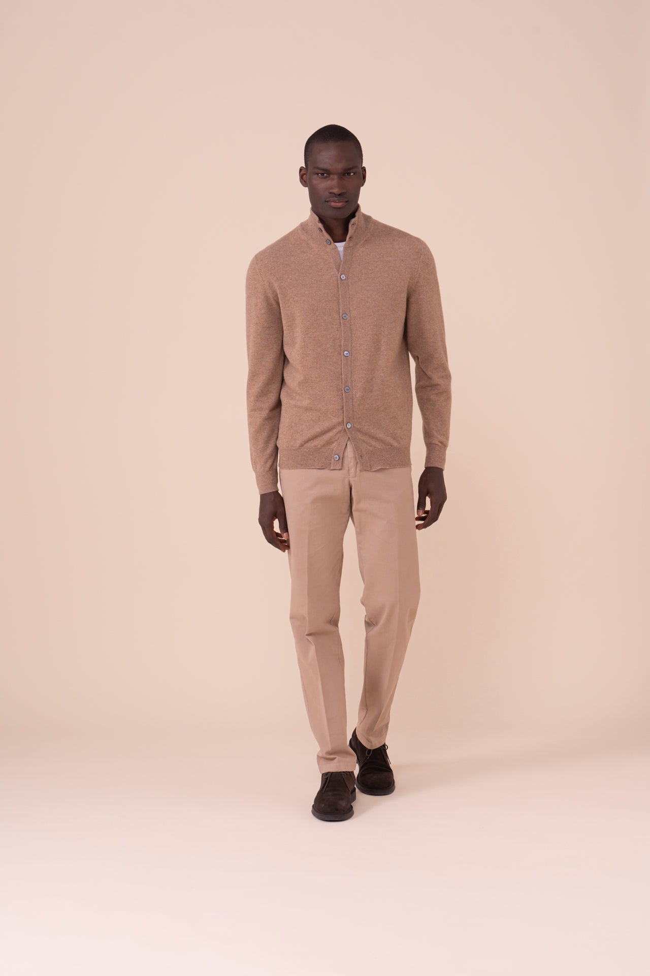 Favonius Cashmere Fully Buttoned Sweater in iconic colors - GRAY
