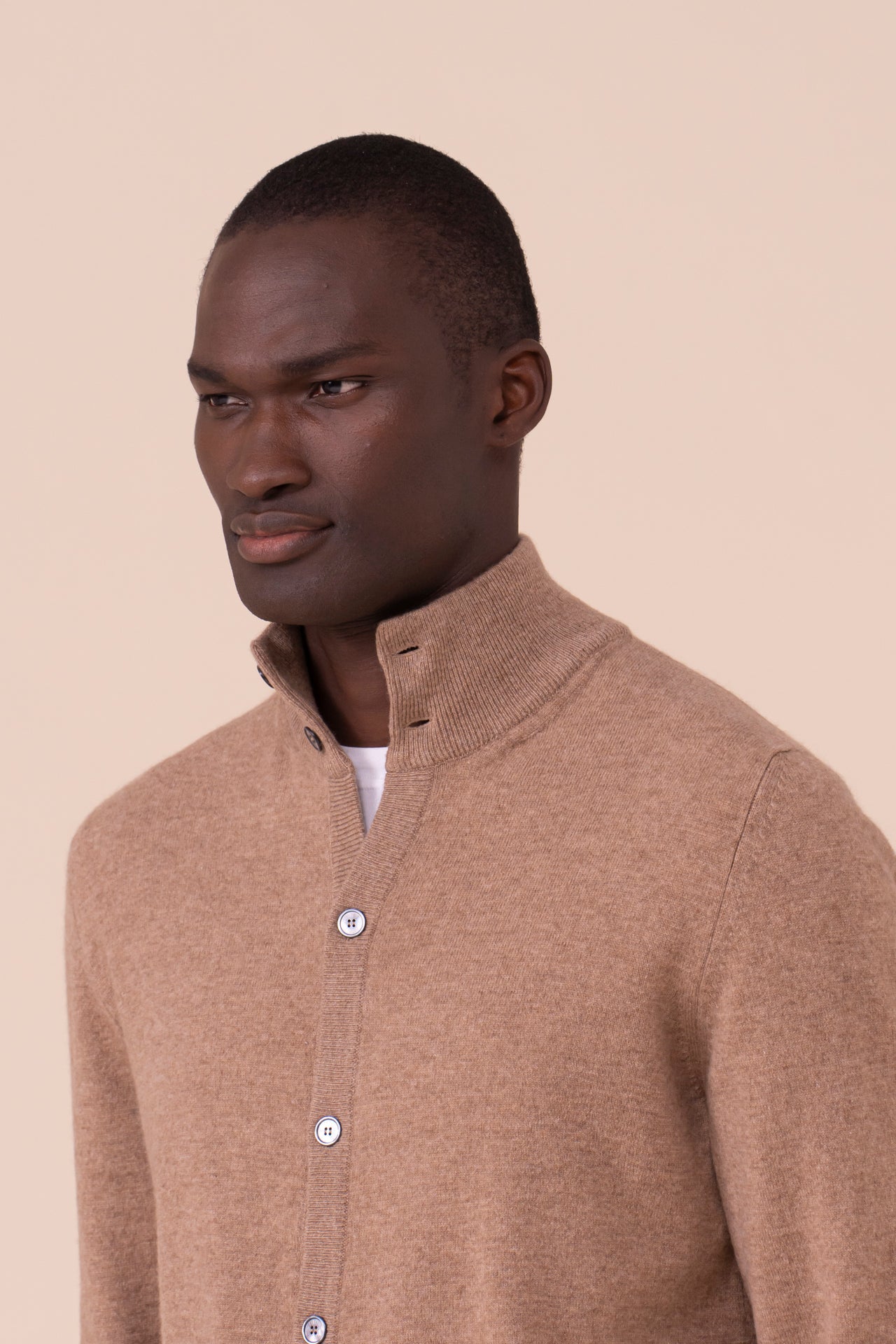 Favonius Cashmere Fully Buttoned Sweater in iconic colors - GRAY