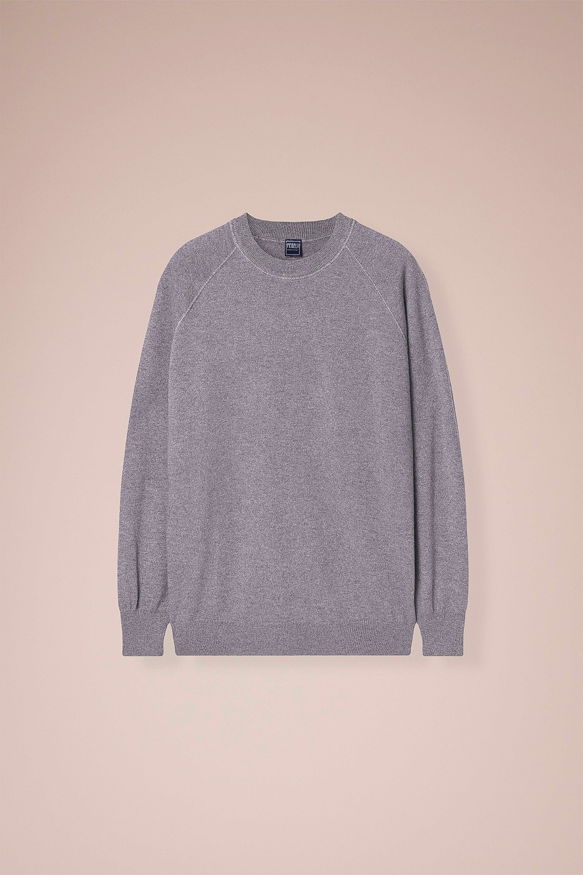 Argentina Tiger maglia girocollo in cashmere nei colori iconici - MIDNIGHTBLUE