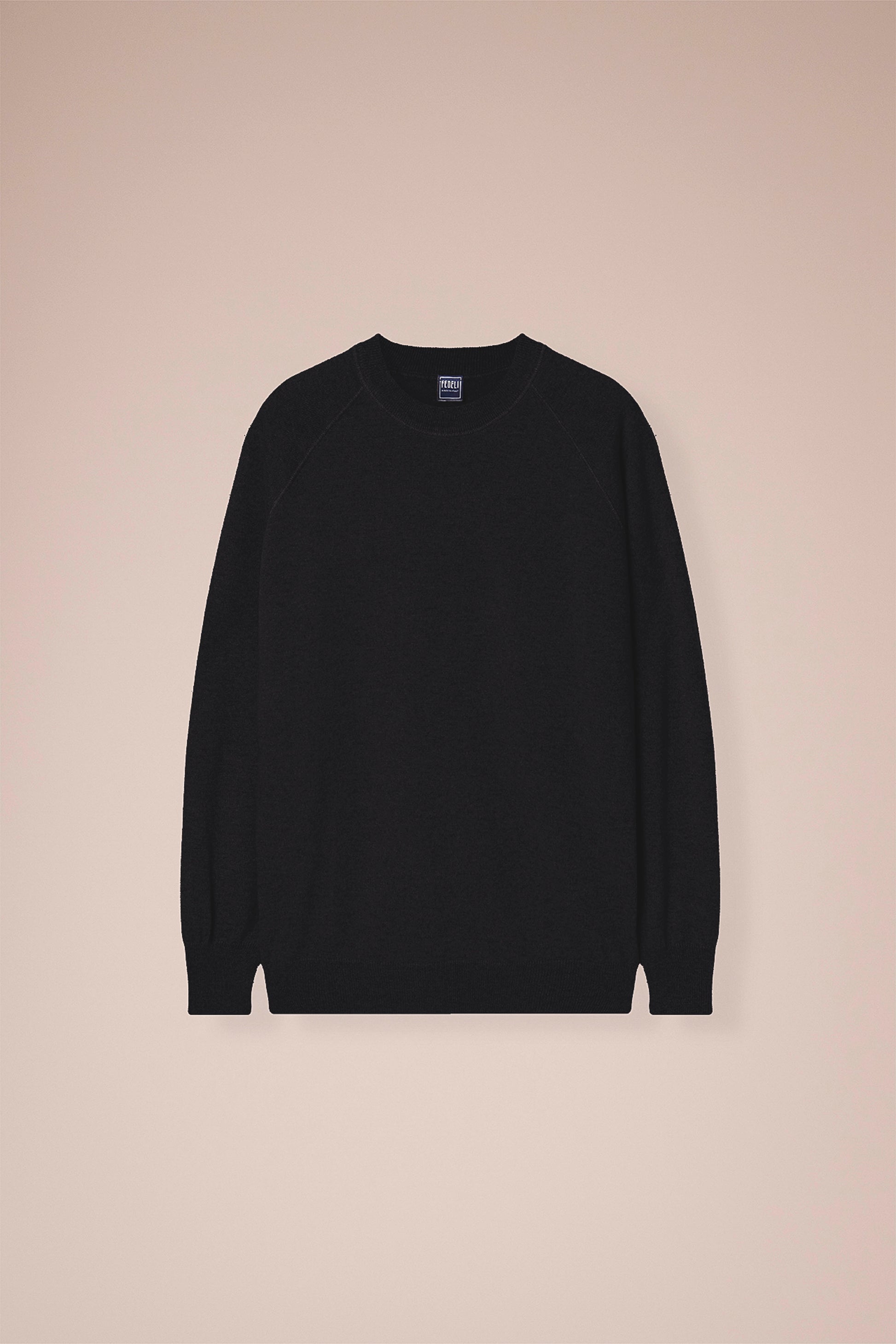 Argentina Tiger maglia girocollo in cashmere nei colori iconici - MIDNIGHTBLUE