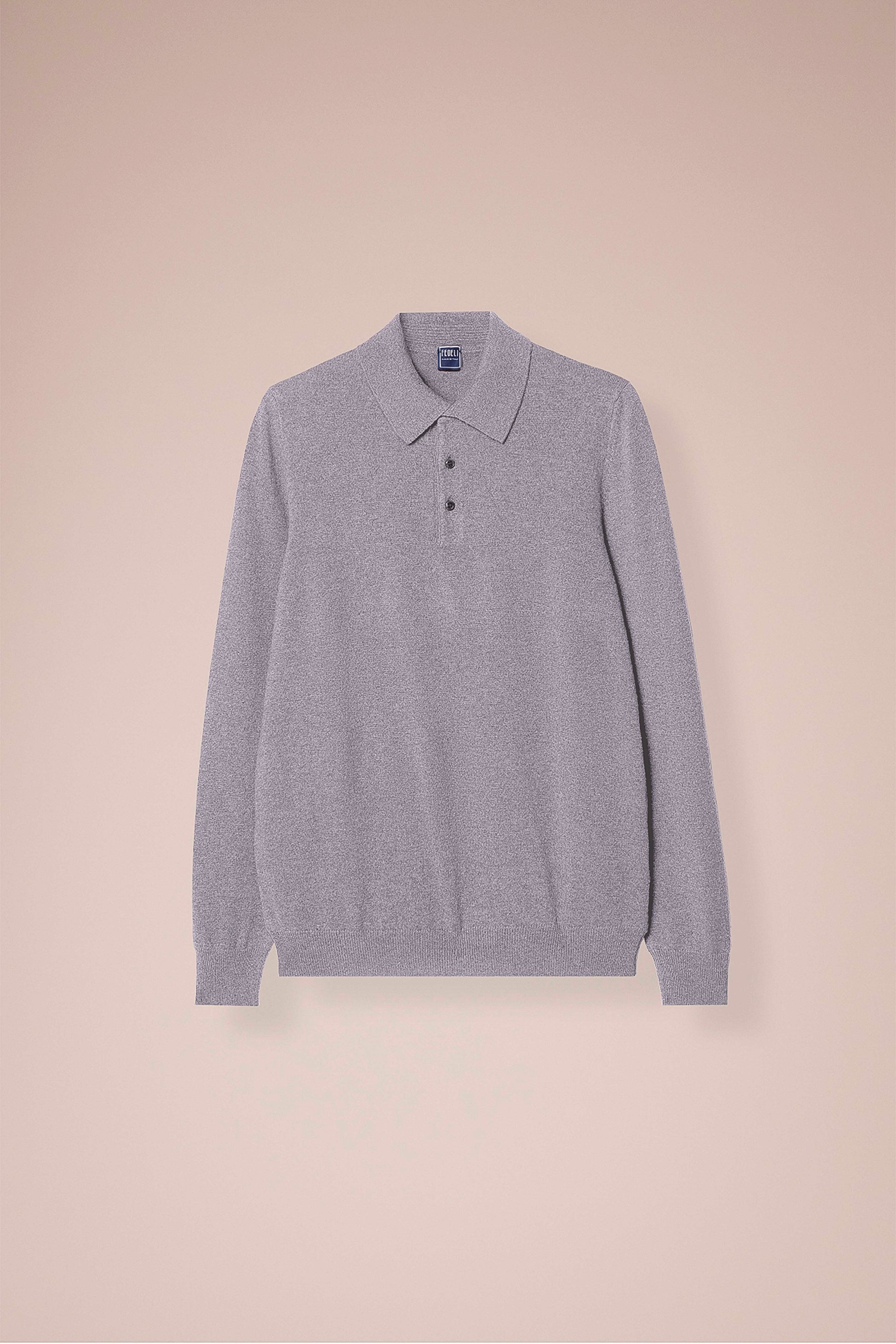 Sportman Cashmere Knit Polo in iconic colors - MIDNIGHTBLUE