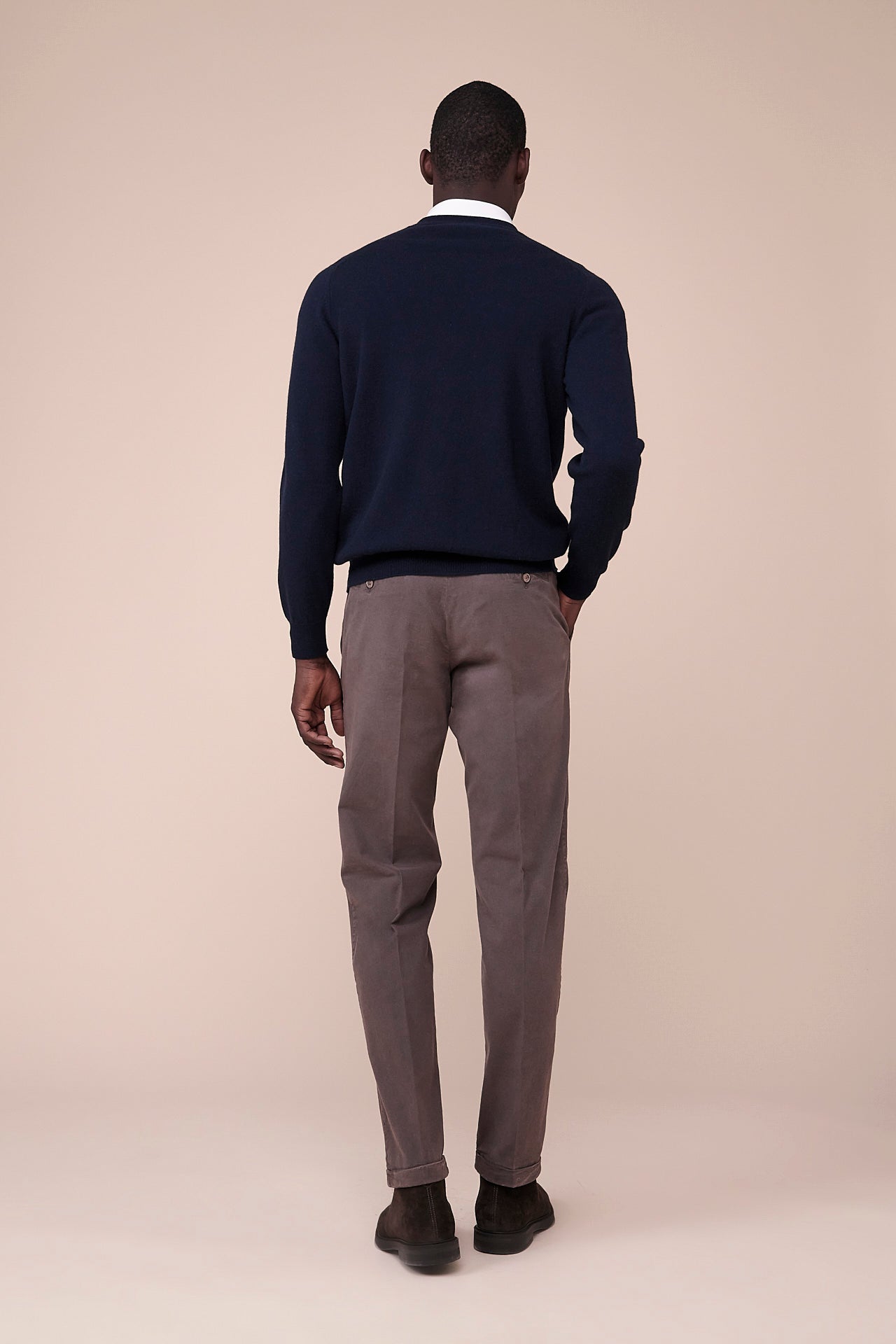 Superfine Wool Cardigan in iconic colors - MIDNIGHTBLUE