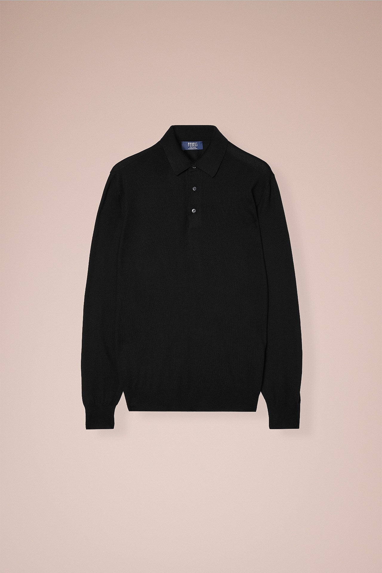 Sportman Superfine Wool Knit Polo in iconic colors - MIDNIGHTBLUE