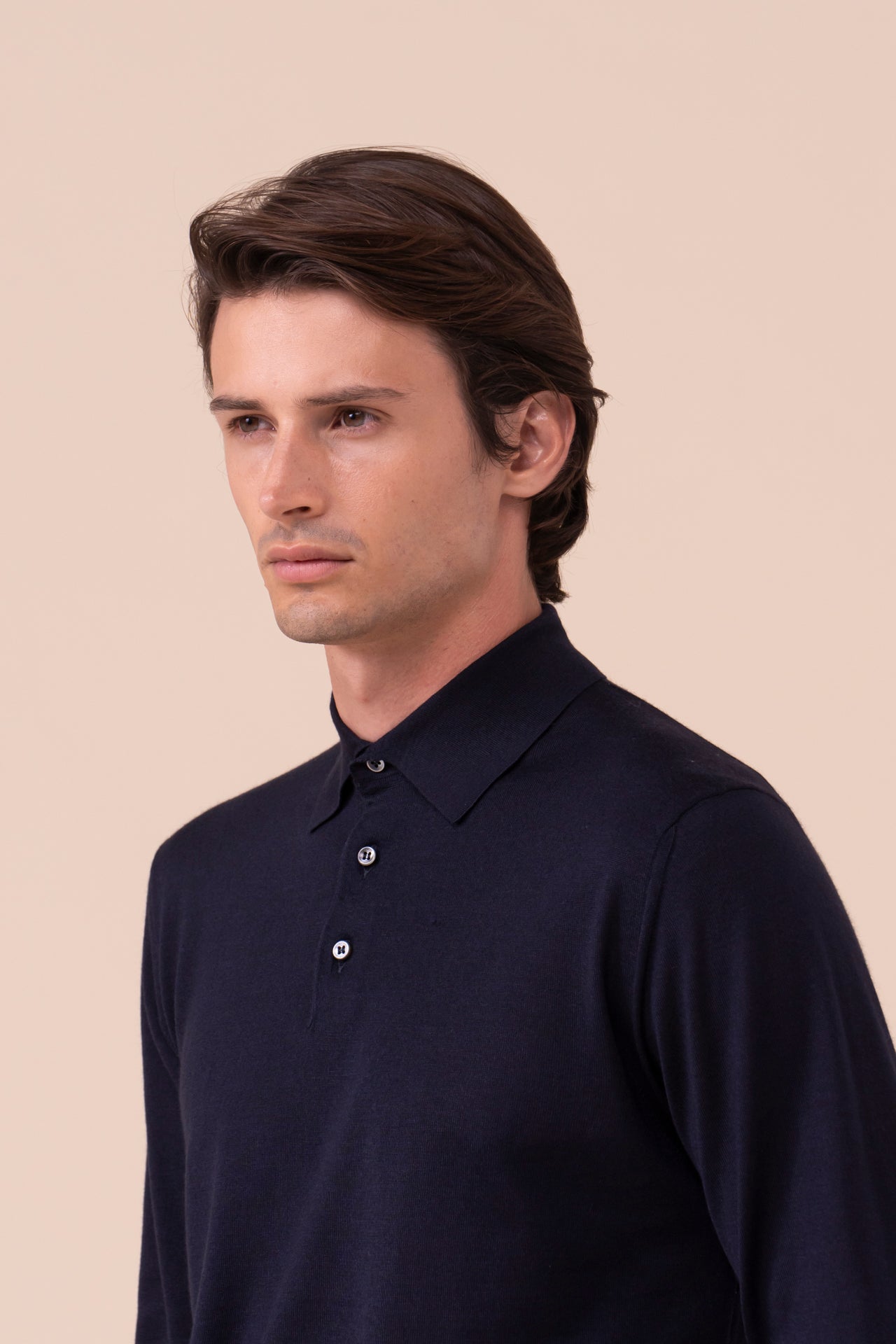 Sportman polo cashmere e seta nei colori iconici - MIDNIGHTBLUE