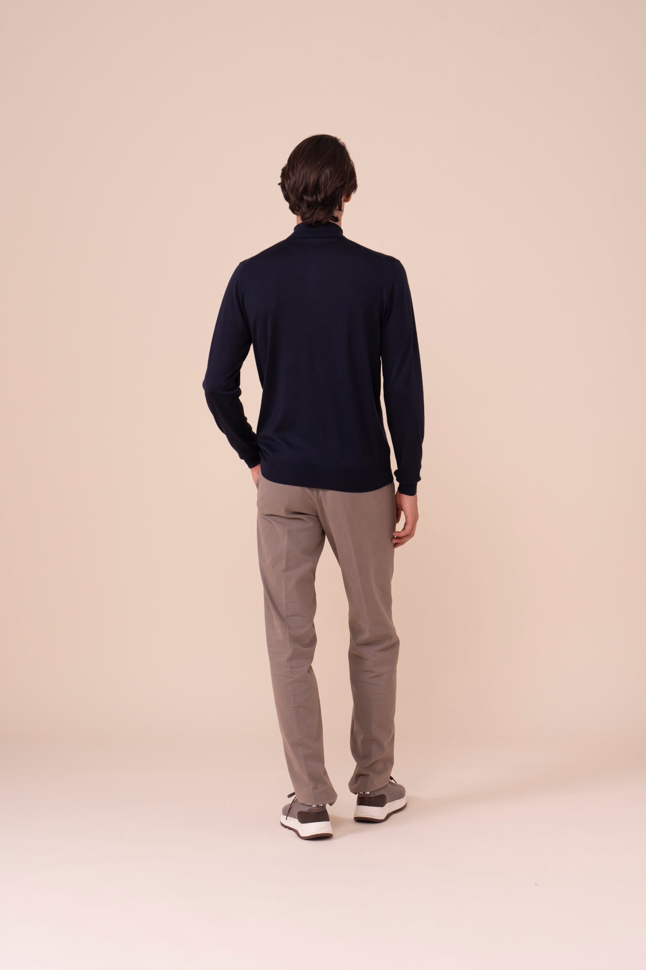 Sportman polo cashmere e seta nei colori iconici - MIDNIGHTBLUE