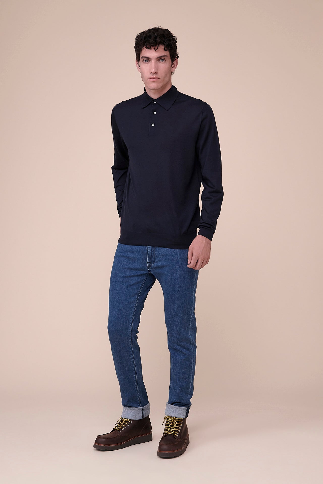 Sportman polo cashmere e seta nei colori iconici - BLUNOTTE