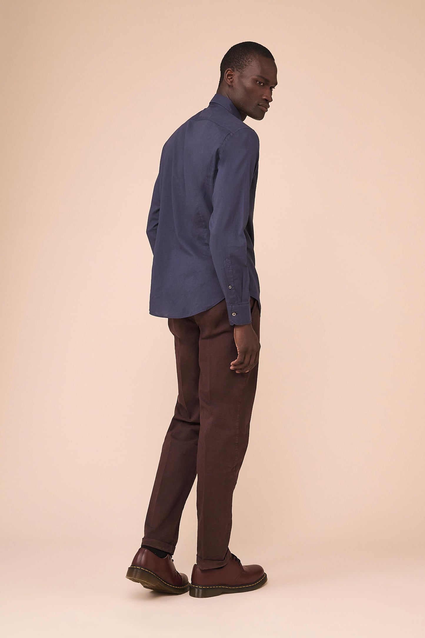 Sean Cotton Voile Shirt in iconic colors - MIDNIGHTBLUE