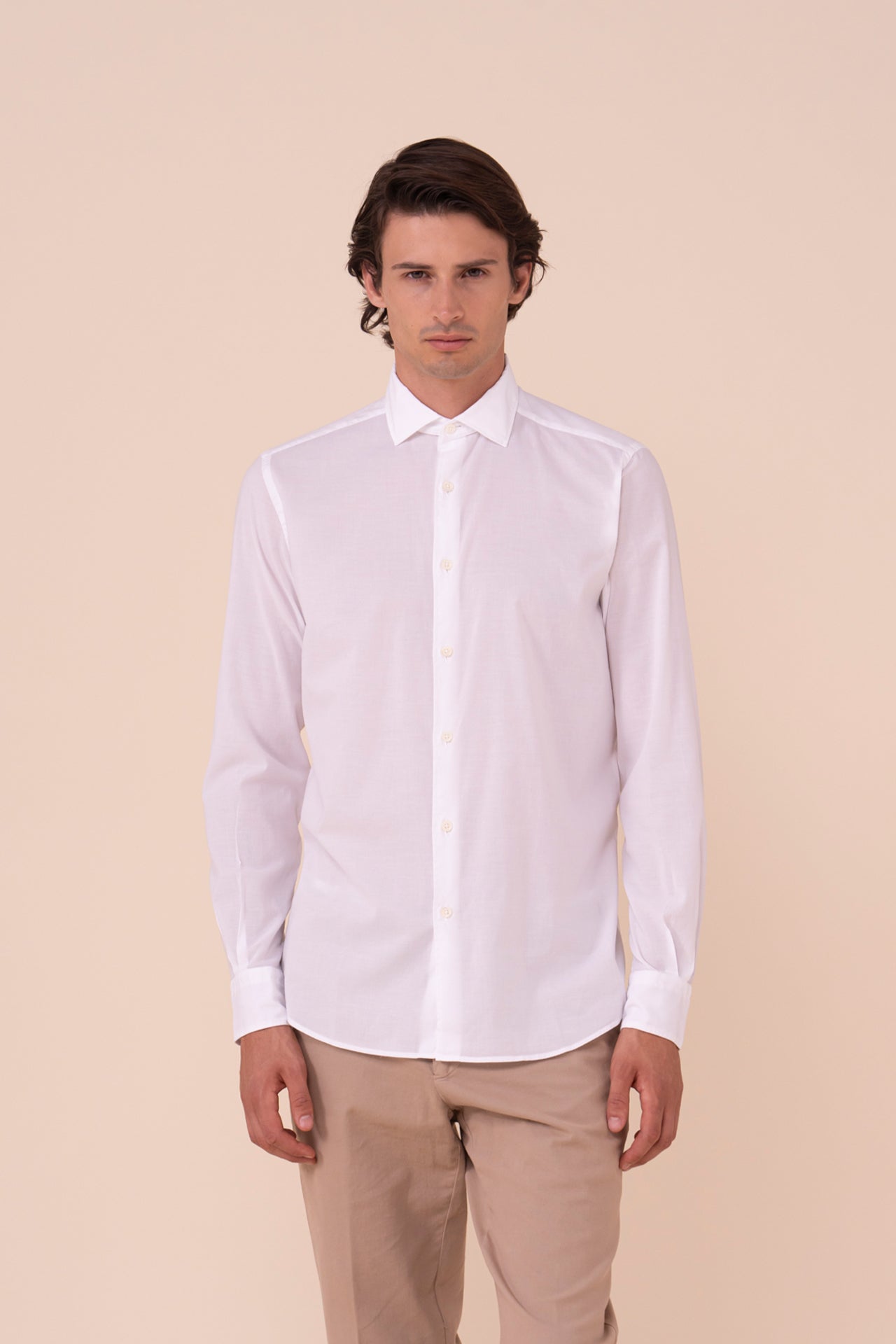 Ninety Cotton Voile Shirt in iconic colors - WHITE
