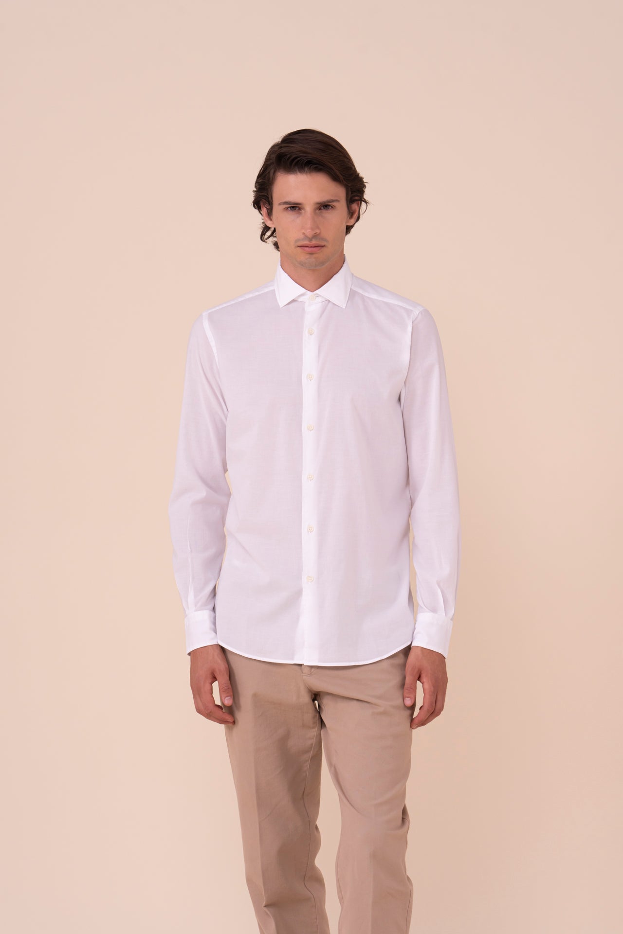 Ninety Cotton Voile Shirt in iconic colors - WHITE