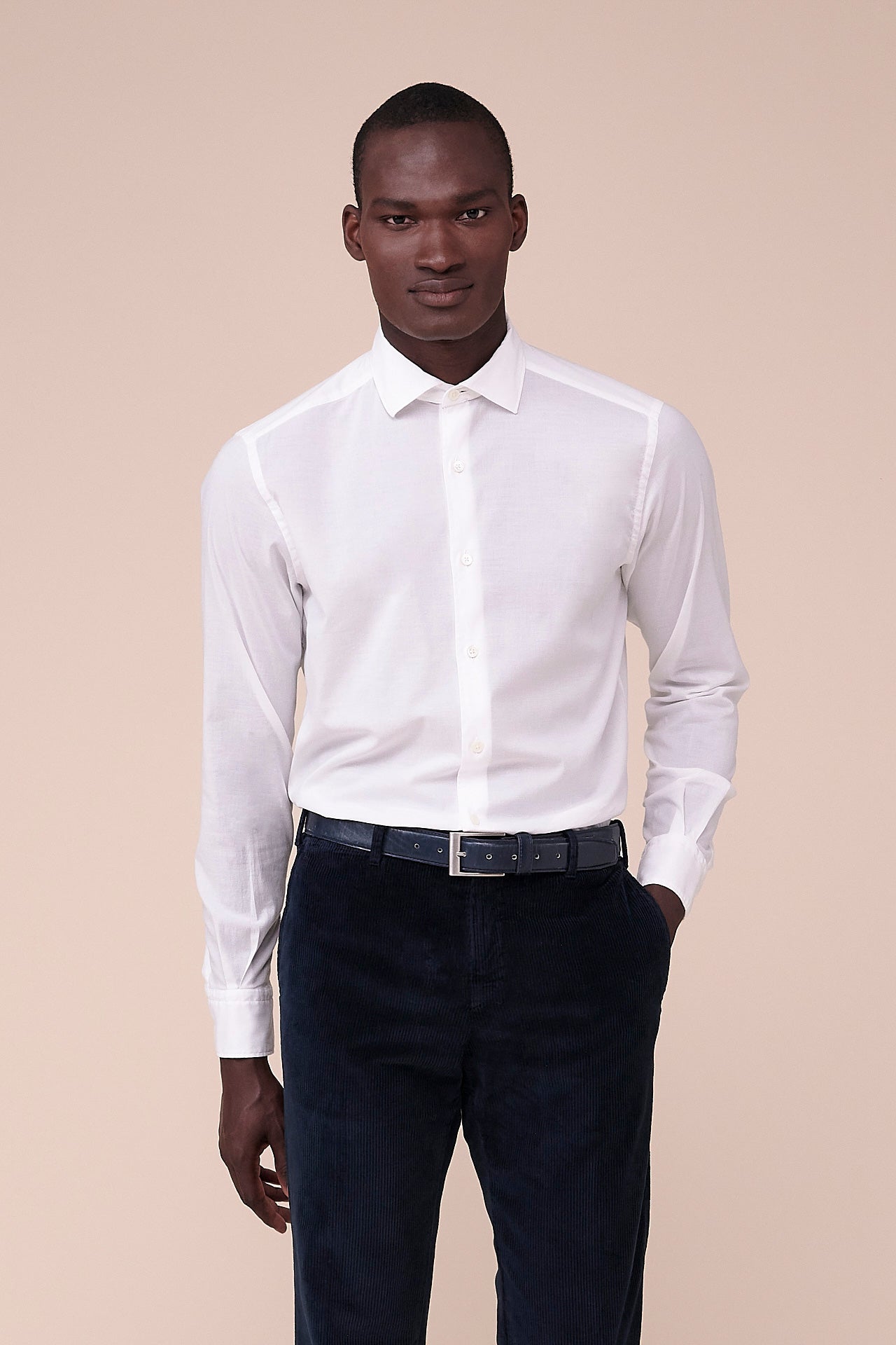 Ninety camicia in voile di cotone nei colori iconici - BIANCO