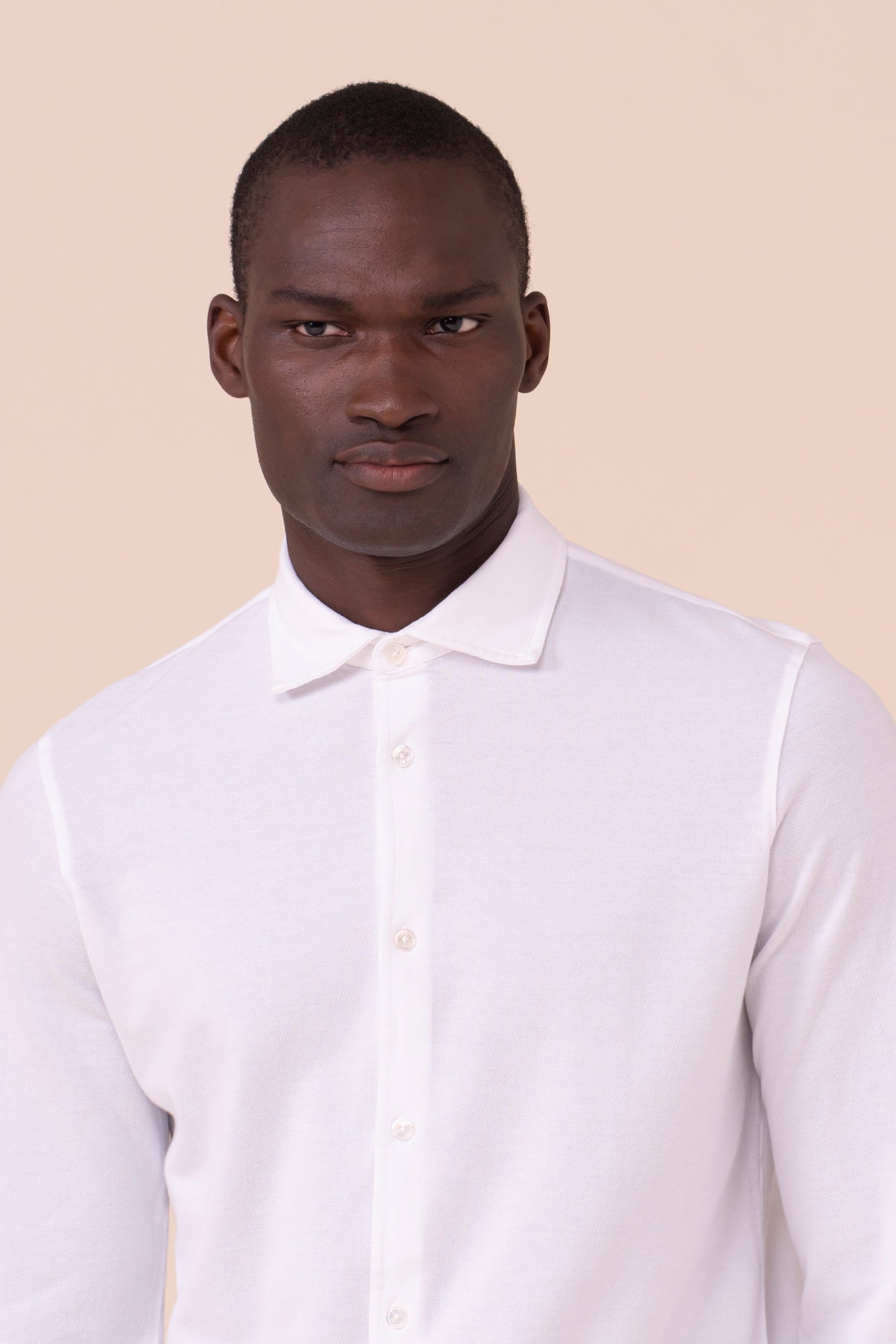 Steve Piquet Cotton Long Sleeve Shirt in iconic colors - MIDNIGHTBLUE