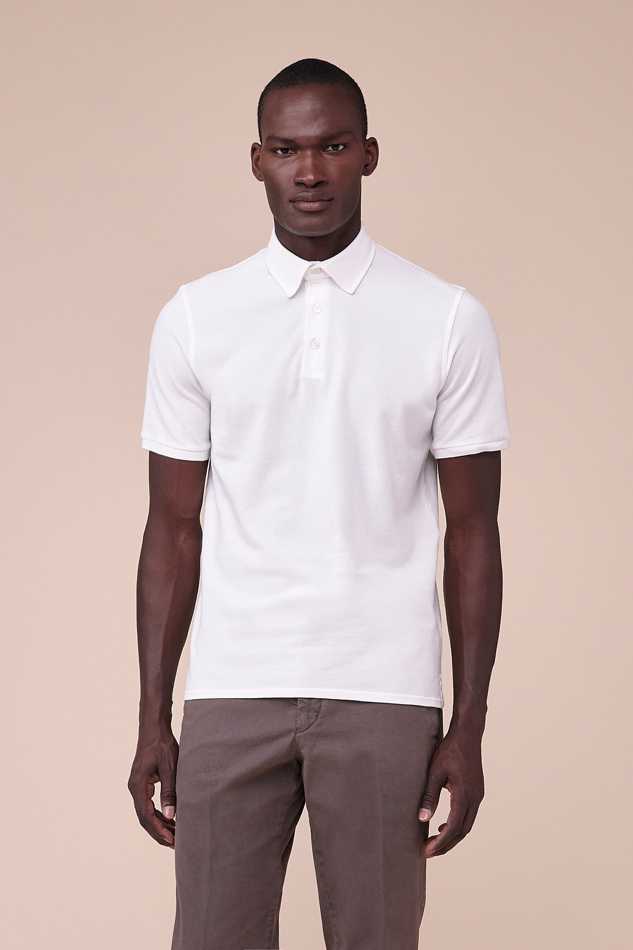 North Organic Piquet Polo in iconic colors - WHITE