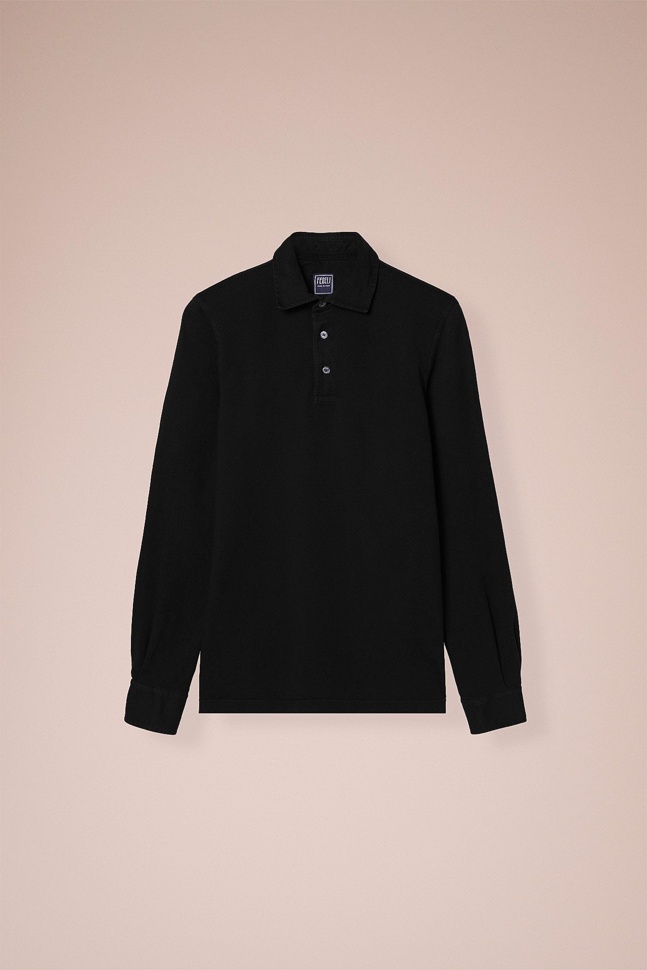 North Piquet Long Sleeve Polo in iconic colors - MIDNIGHTBLUE