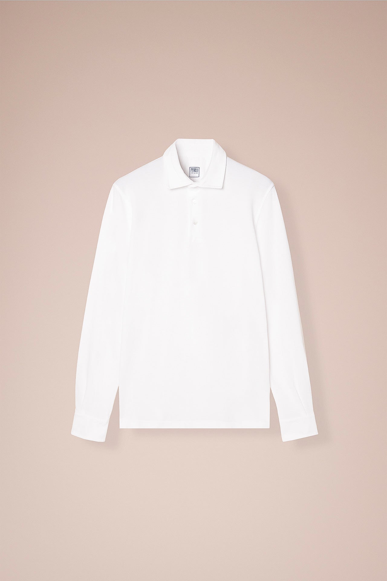 North polo a maniche lunghe in piquet di cotone nei colori iconici - BLUNOTTE