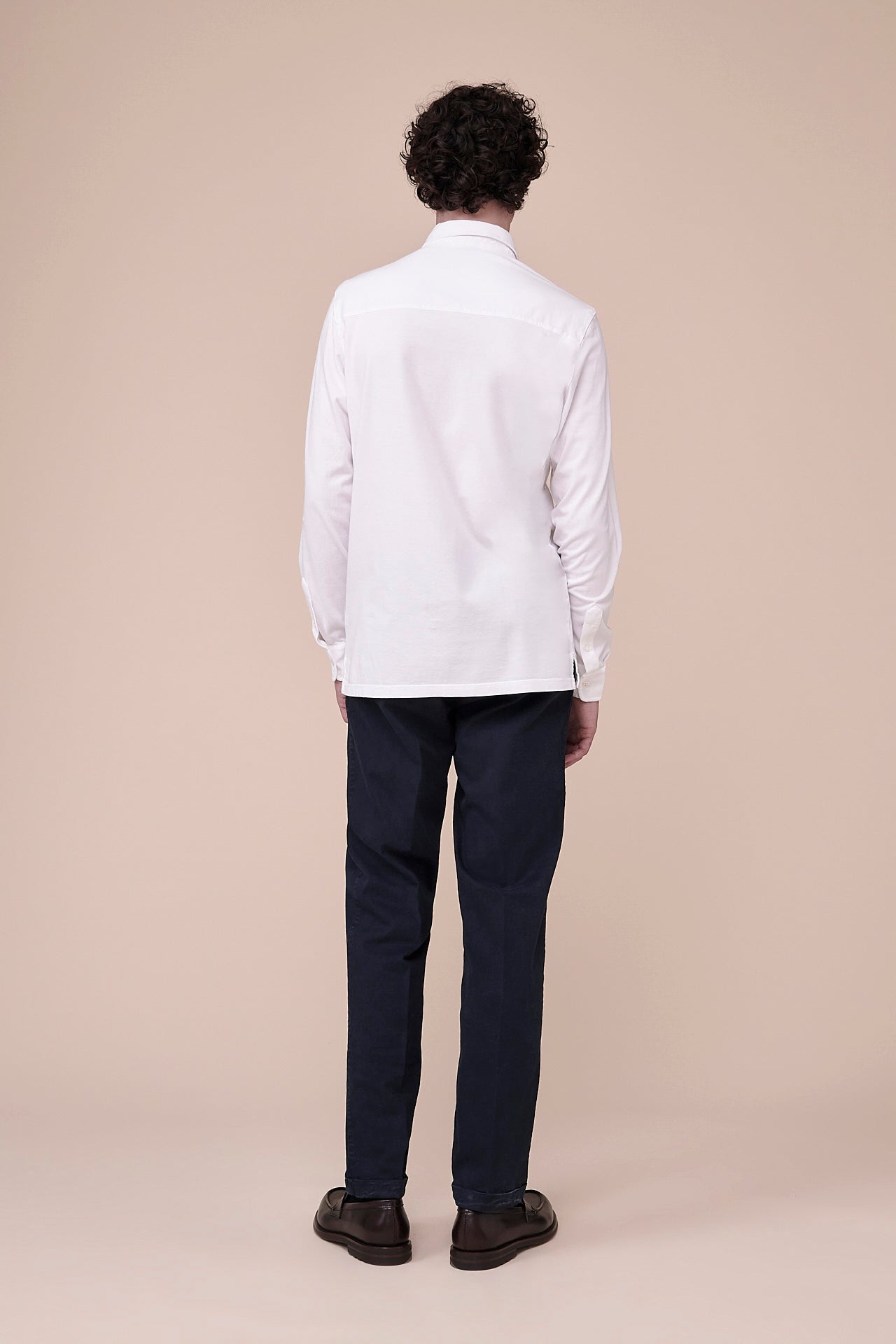 Jason Organic Cotton Long Sleeve Shirt in iconic colors - WHITE