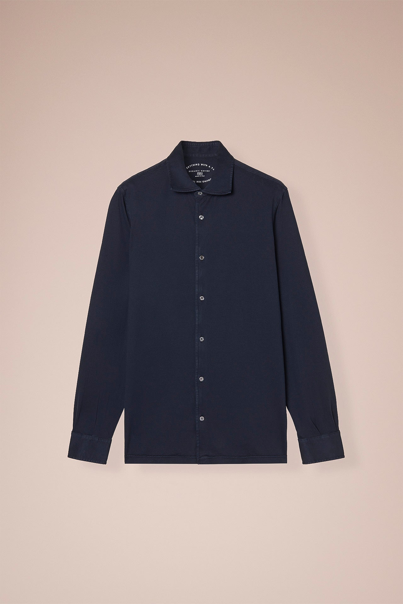 Jason Organic Cotton Long Sleeve Shirt in iconic colors - WHITE
