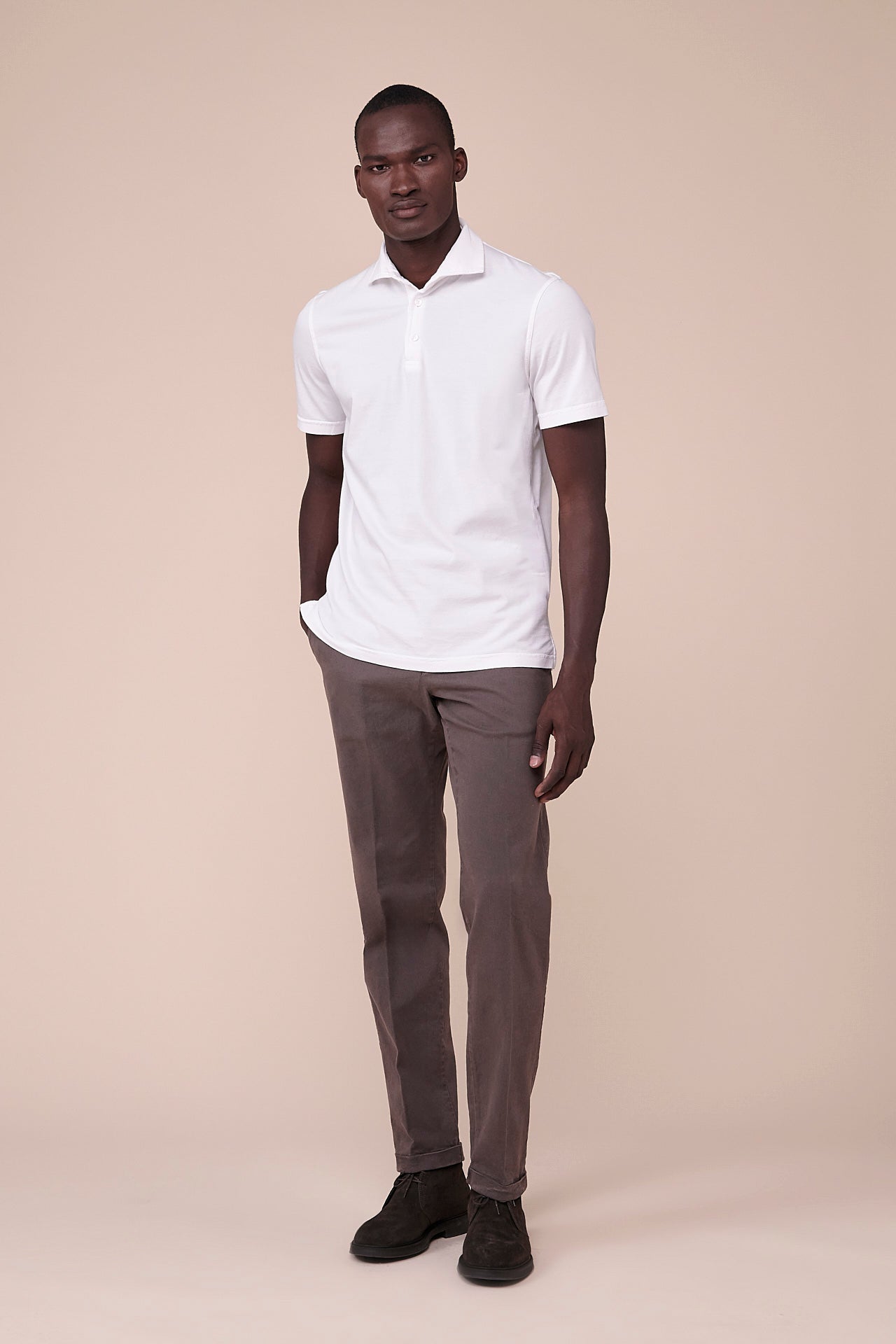 Zero Organic Cotton Short Sleeve Polo Shirt in iconic colors - WHITE