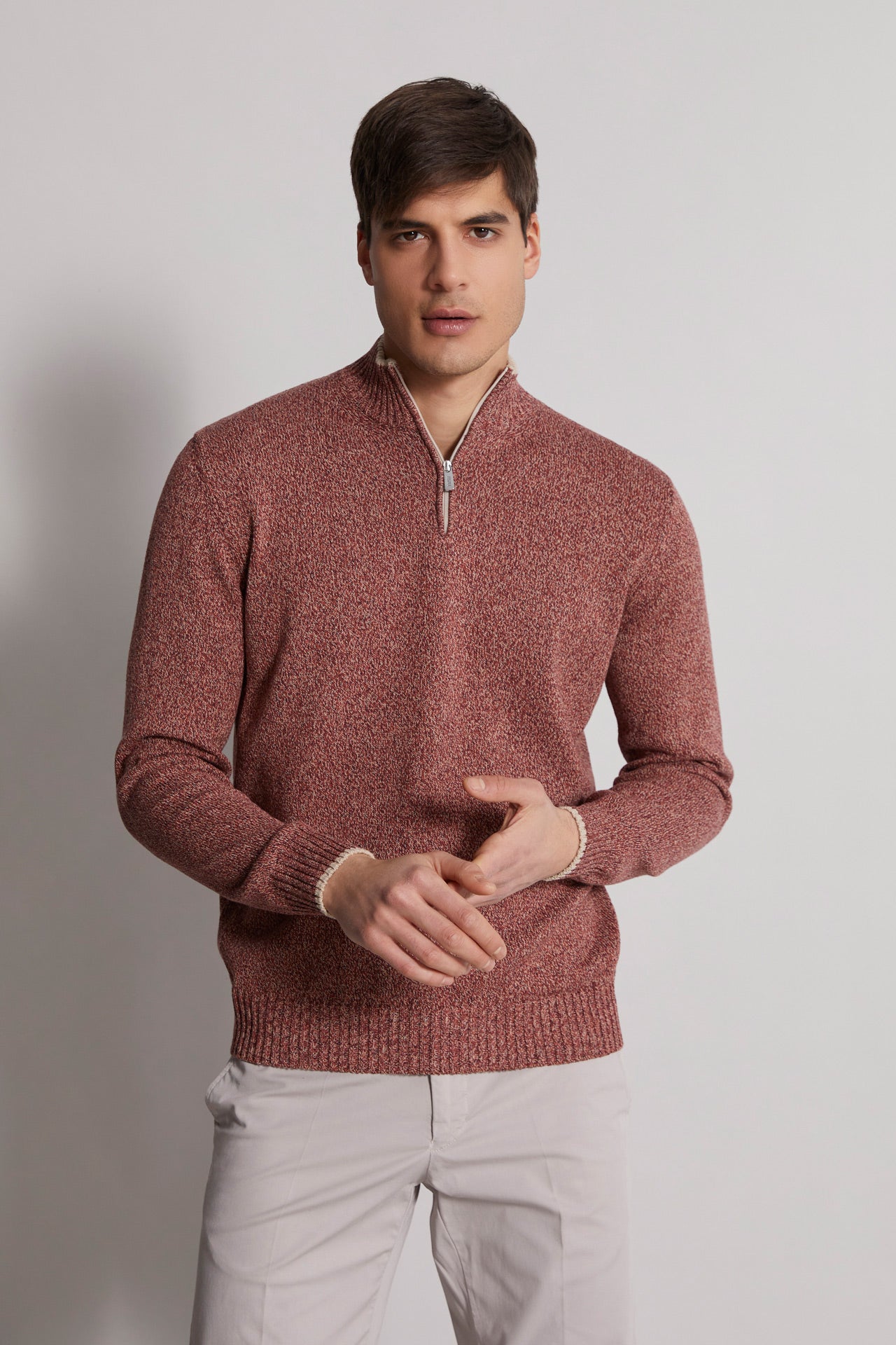Half-zipped Lindos sweater