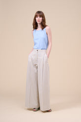 Helga pantaloni baggy a righe in cotone
