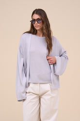Andromaca Lunar Cotton Blend Cardigan