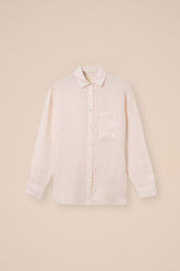 Palmaria camicia a maniche lunghe in lino tinto