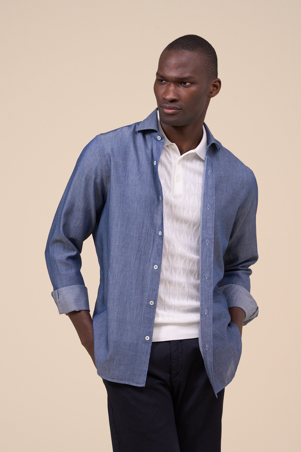 Tシャツ・カットソー Fedeli Stretch linen short-sleeved T-shirt (8UED0151 626) Extreme Linen Flex Dusty Short Sleeve T-shirt – Fedeli