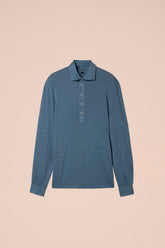 Five Linen Flex Dusty Long Sleeve Polo