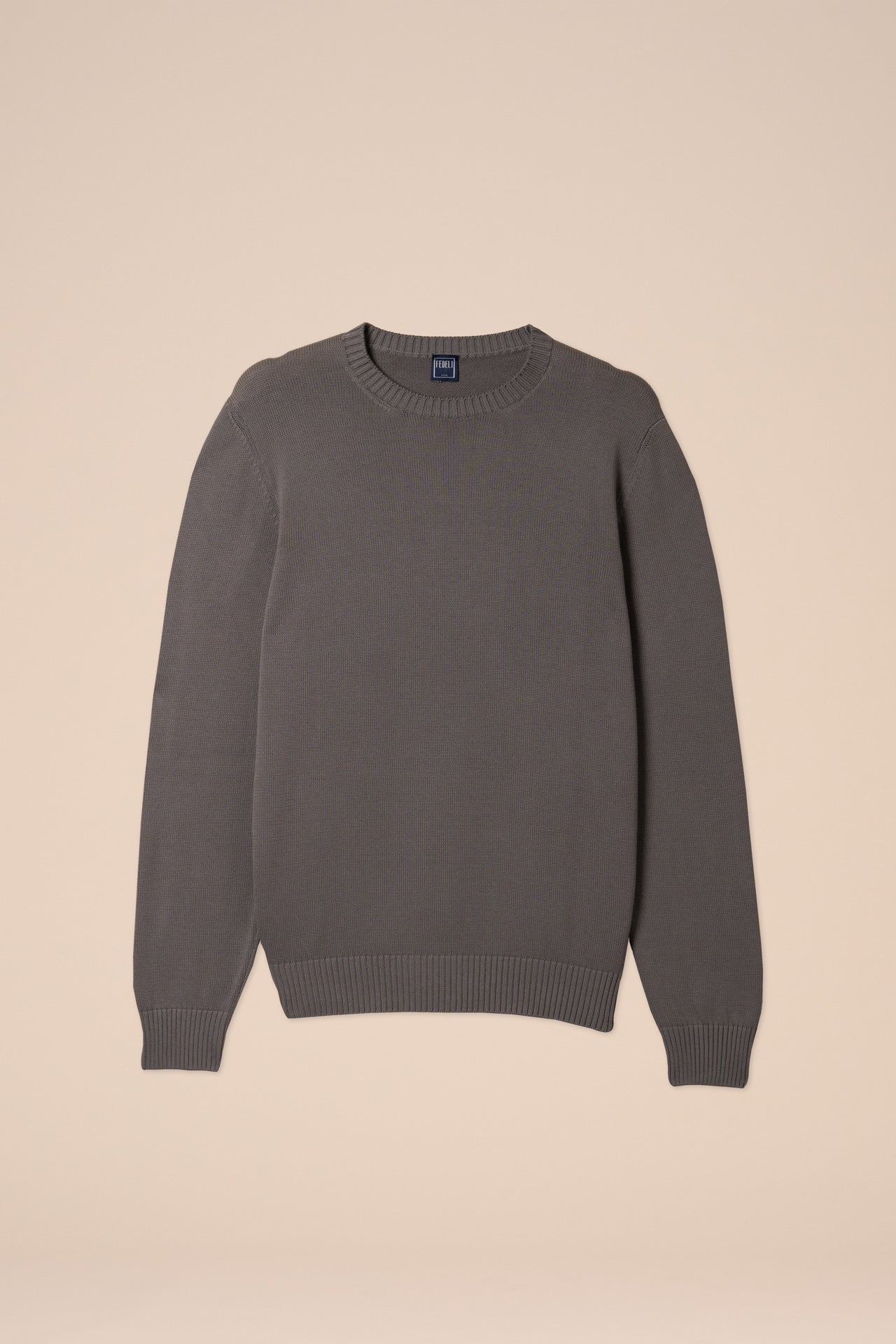 Argentina Eight Cotton Light Dusty Knitted Crewneck – Fedeli