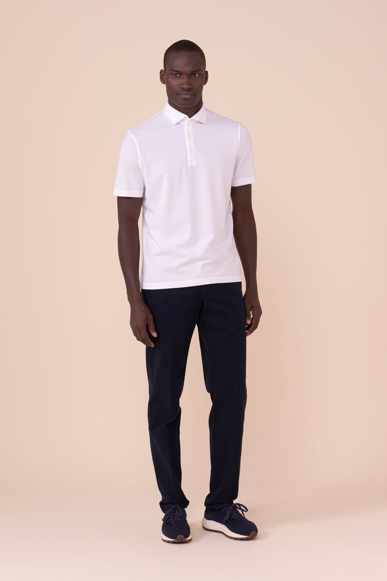 Zero Organic Cotton Short Sleeve Polo Shirt in iconic colors - WHITE